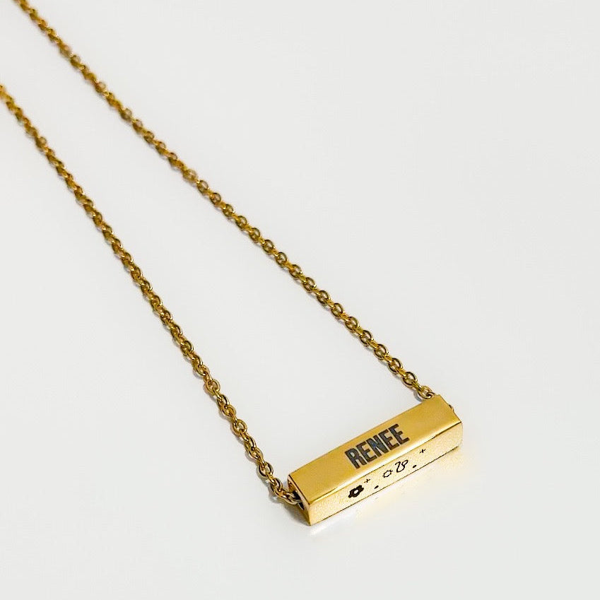 3D Mini Bar Custom Necklace